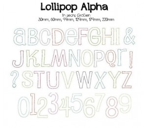 Stickserie - Lollipop Alpha Schriftart